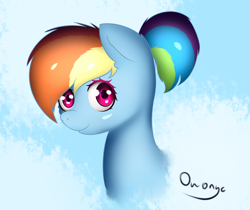 Size: 974x820 | Tagged: safe, artist:owonyc, rainbow dash, pegasus, pony, female, mare, simple background, solo