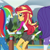 Size: 310x310 | Tagged: safe, derpibooru import, screencap, rainbow dash, rarity, sunset shimmer, equestria girls, legend of everfree, cropped, out of context