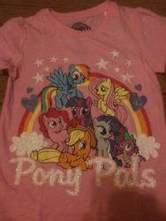 Size: 987x1316 | Tagged: safe, derpibooru import, applejack, fluttershy, pinkie pie, rainbow dash, rarity, twilight sparkle, earth pony, pegasus, pony, unicorn, clothes, merchandise, shirt, target demographic, toddler