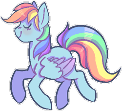 Size: 417x378 | Tagged: safe, artist:imshyandlame, derpibooru import, rainbow dash, pegasus, pony, smiling, solo