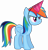 Size: 3945x4125 | Tagged: safe, artist:thisismyphotoshoppin, rainbow dash, pegasus, pony, angry, hat, joke, party hat, simple background, solo, transparent background, vector