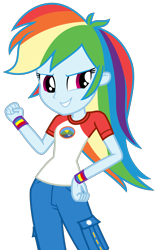 Size: 1828x2925 | Tagged: safe, artist:sketchmcreations, derpibooru import, rainbow dash, equestria girls, legend of everfree, hand on hip, simple background, smiling, solo, transparent background, vector