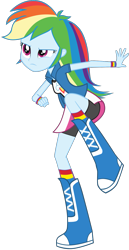 Size: 825x1600 | Tagged: safe, rainbow dash, equestria girls, clothes, shorts, simple background, skirt, solo, transparent background, upskirt, vector