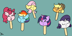 Size: 5000x2500 | Tagged: safe, artist:doggonepony, derpibooru import, applejack, fluttershy, pinkie pie, rainbow dash, rarity, twilight sparkle, earth pony, pegasus, pony, unicorn, lollipop, mane six