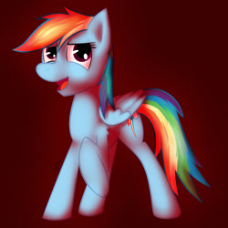 Size: 1280x1280 | Tagged: safe, artist:noxy, rainbow dash, pegasus, pony, female, mare, simple background, solo