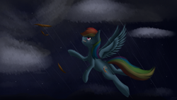 Size: 1920x1080 | Tagged: safe, artist:imshysoihide, rainbow dash, pegasus, pony, crying, night, solo, wallpaper