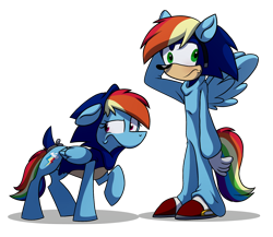 Size: 1500x1304 | Tagged: safe, artist:fj-c, rainbow dash, pegasus, pony, clothes, cosplay, costume, crossover, simple background, sonic the hedgehog, sonic the hedgehog (series), transparent background