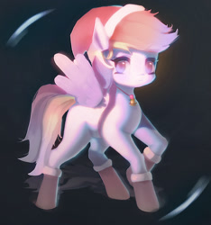 Size: 1939x2075 | Tagged: safe, artist:lmgchikess, derpibooru import, rainbow dash, pegasus, pony, clothes, dark background, hat, santa hat, socks, solo