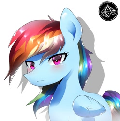 Size: 1141x1148 | Tagged: safe, artist:papibabidi, derpibooru import, rainbow dash, pegasus, pony, simple background, solo, white background