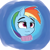 Size: 3600x3600 | Tagged: safe, artist:purpleblackkiwi, derpibooru import, rainbow dash, pegasus, pony, button, clothes, cold, cute, smug, solo, sweater, winter