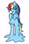 Size: 1024x1569 | Tagged: safe, artist:skyspeardraw, derpibooru import, rainbow dash, goo pony, original species, pegasus, pony, solo