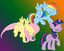 Size: 1024x820 | Tagged: safe, artist:dr-whiskey, fluttershy, rainbow dash, twilight sparkle, twilight sparkle (alicorn), alicorn, pegasus, pony, female, mare