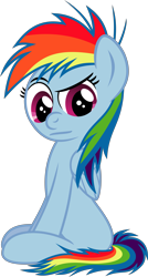 Size: 4781x8915 | Tagged: safe, artist:steam-loco, derpibooru import, rainbow dash, pegasus, pony, absurd resolution, female, filly, filly rainbow dash, simple background, sitting, solo, transparent background