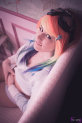 Size: 1867x2800 | Tagged: safe, artist:lexi-farron-strife, rainbow dash, human, cosplay, irl, irl human, photo, solo