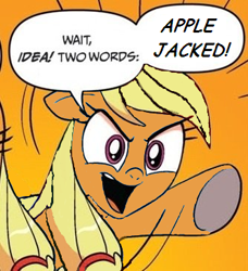 Size: 334x366 | Tagged: safe, derpibooru import, applejack, rainbow dash, earth pony, pony, exploitable meme, meme, self ponidox, two words meme