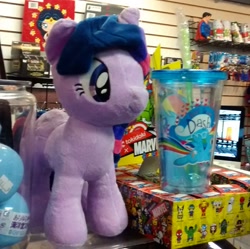 Size: 800x797 | Tagged: safe, rainbow dash, twilight sparkle, 4de, cup, hot topic, irl, marvel, photo, plushie, toy