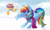 Size: 5338x3205 | Tagged: safe, artist:confetticakez, derpibooru import, rainbow dash, scootaloo, pegasus, pony, absurd resolution, clothes, cute, cutealoo, dashabetes, duo, one eye closed, open mouth, playing, scarf, scootalove, smiling, snow, snowball, snowball fight, snowfall, winter