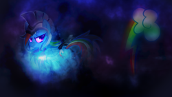 Size: 1920x1080 | Tagged: safe, artist:lugiponi, artist:ratchethun, rainbow dash, pegasus, pony, armor, cutie mark, dark, female, helmet, lens flare, mare, plot, solo, vector, wallpaper