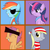 Size: 1600x1600 | Tagged: safe, artist:toonboy92484, derpy hooves, rainbow dash, scootaloo, twilight sparkle, twilight sparkle (alicorn), alicorn, pegasus, pony, alternate hairstyle, female, mare, pirate dash