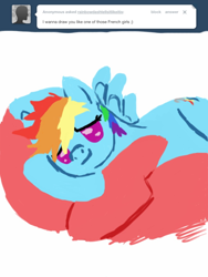 Size: 768x1024 | Tagged: safe, rainbow dash, pegasus, pony, ask, draw me like one of your french girls, rainbowdashtellsitlikeitis, tumblr