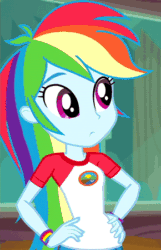 Size: 290x450 | Tagged: safe, derpibooru import, screencap, rainbow dash, equestria girls, legend of everfree, animated, cropped, cute, gif, solo