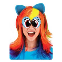 Size: 500x500 | Tagged: safe, rainbow dash, human, ears, glasses, irl, irl human, merchandise, nightmare fuel, photo, solo, wat, why, wig