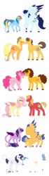 Size: 1024x3657 | Tagged: safe, artist:colourstrike, derpibooru import, applejack, big macintosh, caramel, cheese sandwich, fancypants, flash sentry, fluttershy, pinkie pie, rainbow dash, rarity, soarin', twilight sparkle, twilight sparkle (alicorn), alicorn, classical unicorn, earth pony, pegasus, pony, unicorn, blushing, boop, bowing, carajack, cheesepie, chest fluff, cloven hooves, colored wings, colored wingtips, flashlight, floppy ears, fluttermac, hoof kissing, leonine tail, male, mane six, noseboop, raripants, shipping, signature, simple background, soarindash, straight, tail feathers, unshorn fetlocks, white background