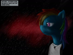 Size: 1280x960 | Tagged: safe, artist:univertaz, rainbow dash, pegasus, pony, bust, clothes, cosplay, crossover, lidded eyes, looking down, max payne, parody, portrait, profile, solo