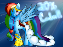 Size: 1600x1200 | Tagged: safe, artist:aquadango, rainbow dash, pegasus, pony, clothes, dress, gala dress, solo