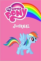 Size: 333x499 | Tagged: safe, derpibooru import, rainbow dash, pegasus, pony, journal, my little pony logo, solo