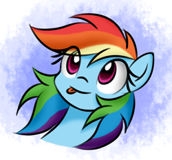 Size: 1000x928 | Tagged: safe, artist:danger-dashz, derpibooru import, rainbow dash, pegasus, pony, :p, bust, cute, female, mare, silly, silly face, silly pony, solo, tongue out