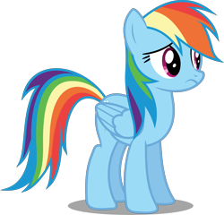 Size: 6672x6400 | Tagged: safe, artist:itv-canterlot, derpibooru import, rainbow dash, pegasus, pony, stranger than fan fiction, .ai available, .svg available, absurd resolution, simple background, solo, transparent background, vector, worried