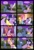 Size: 2000x2978 | Tagged: safe, artist:mlp-silver-quill, derpibooru import, applejack, fluttershy, pinkie pie, rainbow dash, rarity, twilight sparkle, twilight sparkle (alicorn), oc, oc:clutterstep, alicorn, earth pony, pegasus, pony, unicorn, comic:a princess' tears, angry, big crown thingy, canterlot, crown, female, fire head, mane of fire, mare, rage, rapidash, red eyes