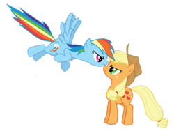 Size: 900x675 | Tagged: safe, derpibooru import, applejack, rainbow dash, earth pony, pegasus, pony, simple background, transparent background, vector