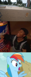 Size: 280x693 | Tagged: safe, rainbow dash, pegasus, pony, dashie meme, exploitable meme, kel mitchell, kenan and kel, meme, orange soda, reverse meme