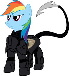 Size: 9252x10155 | Tagged: safe, artist:theholytuna, derpibooru import, rainbow dash, pegasus, pony, fallout equestria, absurd resolution, armor, enclave armor, fanfic, fanfic art, female, hooves, mare, ministry mares, power armor, powered exoskeleton, simple background, solo, transparent background, wings