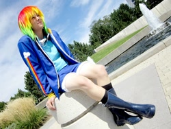 Size: 960x720 | Tagged: safe, rainbow dash, human, cosplay, irl, irl human, photo, solo