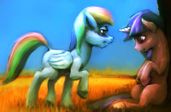 Size: 1938x1269 | Tagged: safe, artist:sharpieboss, rainbow dash, twilight sparkle, pegasus, pony, female, lesbian, shipping, twidash