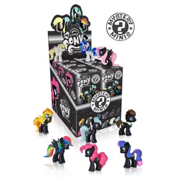 Size: 800x800 | Tagged: safe, derpibooru import, bon bon, derpy hooves, dj pon-3, doctor whooves, fluttershy, lyra heartstrings, pinkie pie, rainbow dash, spitfire, sweetie drops, vinyl scratch, earth pony, pegasus, pony, black repaint, female, funko, mare, official, toy