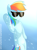 Size: 1197x1618 | Tagged: safe, artist:ahmadafadhil, derpibooru import, rainbow dash, pegasus, pony, glasses, parody, salt bae, solo, sunglasses, swag, trending