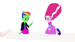 Size: 1150x647 | Tagged: safe, artist:ktd1993, derpibooru import, pinkie pie, rainbow dash, equestria girls, beehive hairdo, bride of frankenstein, female, frankenstein's monster, lesbian, pinkiedash, shipping