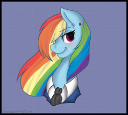 Size: 1950x1750 | Tagged: safe, artist:sweet-strings, rainbow dash, pegasus, pony, clothes, solo, suit