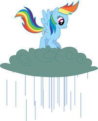 Size: 4000x4979 | Tagged: safe, artist:ragerer, rainbow dash, pegasus, pony, .svg available, absurd resolution, cloud, rain, simple background, solo, transparent background, vector