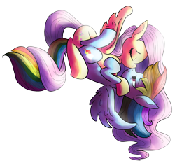 Size: 4500x4200 | Tagged: safe, artist:heyerika, derpibooru import, fluttershy, rainbow dash, pegasus, pony, absurd resolution, boop, cute, eyes closed, female, flutterdash, lesbian, noseboop, shipping, simple background, transparent background