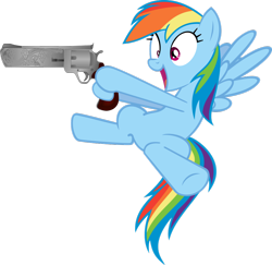 Size: 1024x994 | Tagged: safe, artist:megarainbowdash2000, rainbow dash, pegasus, pony, ambassador, gun, simple background, solo, team fortress 2, the ambassador, transparent background, vector