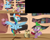 Size: 1278x1030 | Tagged: safe, artist:php27, owlowiscious, rainbow dash, spike, dragon, pegasus, pony, testing testing 1-2-3, drums, happy, mlpgdraws, open mouth, scene interpretation, stool, stooldash