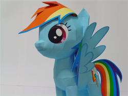 Size: 1080x810 | Tagged: safe, artist:robi, rainbow dash, pegasus, pony, papercraft, pixiv, solo