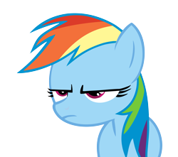 Size: 6065x5367 | Tagged: safe, artist:slb94, part of a set, rainbow dash, pegasus, pony, absurd resolution, frown, simple background, solo, transparent background, unamused, vector