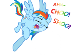 Size: 1024x768 | Tagged: source needed, safe, artist:proponypal, rainbow dash, pegasus, pony, flying, mucus, nostrils, sneezing, sneezing fetish, snot, solo, spray, wings