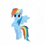 Size: 3333x3333 | Tagged: safe, artist:zobe, edit, rainbow dash, pegasus, pony, blue coat, female, mare, multicolored mane, solo